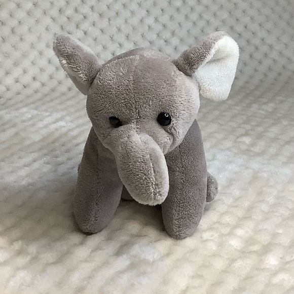 Little Grey Plush Elephant Stuffed Animal Toy - Picture 6 of 12